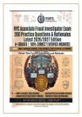 NYC Associate Fraud Investigator Exam Prep 2026&sol;2027 &vert; 200 Practice Questions with Correct Answers & Detailed Rationales &vert; Associate Fraud Investigator Study Guide