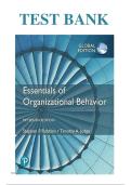 Test bank for essentials of organizational behavior-15th-edition-robbins-judge-isbn-no1292406666-all-chapters-covered
