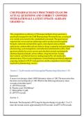 CMS PHARMACOLOGY PROCTORED EXAM 300 &NewLine;ACTUAL QUESTIONS AND CORRECT ANSWERS &NewLine;WITH RATIONALE LATEST UPDATE ALREADY &NewLine;GRADED A&plus;