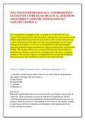 WGU D236 PATHOPHYSIOLOGY&colon; COMPREHENSIVE &NewLine;EXAM STUDY GUIDE EXAM 300 ACTUAL QUESTIONS &NewLine;AND CORRECT ANSWERS WITH RATIONALE &NewLine;ALREADY GRADED A&plus;