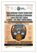 Texas Landscape Irrigator License Exam Prep 2026&sol;2027 &vert; 200 Practice Questions with Correct Answers & Detailed Rationales &vert; Texas Landscape Irrigator Study Guide