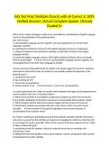 EAS Test Prep &lpar;Multiple Choice&rpar; with all Correct & 100&percnt; Verified Answers &vert;Actual Complete Update &vert;Already Graded A&plus;