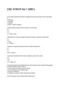 CDC 4Y051P Vol 1 URE's Questions with Clear Rationales &lpar;2026&sol;2027&rpar;