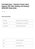 CNA State Exam &ndash; Infection Control&comma; Hand Hygiene&comma; PPE&comma; Falls&comma; Fainting&comma; and Choking &vert; 2026&sol;2027 Study Guide