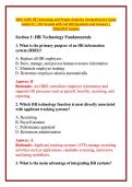 WGU D435 HR Technology and People Analytics Comprehensive Study Guide V4 &vert; OA Focused with Full 200 Questions and Answers &vert; 2026&sol;2027 Update