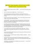 ABO&sol;NAO 5 Exam Questions with all Correct & 100&percnt; Verified Answers &vert;Guaranteed to Pass
