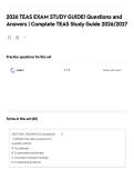 2026 TEAS EXAM STUDY GUIDE&excl; Questions and Answers &vert; Complete TEAS Study Guide 2026&sol;2027