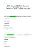 CST Exam 2026&vert;Well Revised&NewLine;Questions With Verified Answers