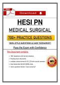 HESI PN Medical Surgical Exam 2026 &ndash; NGN Questions & Answers &vert; Updated PDF
