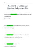 NACE CIP Level 1 &vert;Actual&NewLine;Questions And Answers 2026