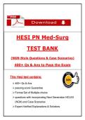 HESI PN Med-Surg Test Bank 2026 &ndash; 400&plus; NGN Qs & Ans &lpar;Updated PDF&rpar;