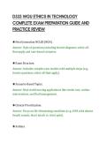 D333 WGU ETHICS IN TECHNOLOGY&NewLine;COMPLETE EXAM PREPARATION GUIDE AND&NewLine;PRACTICE REVIEW