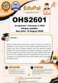 OHS2601 Assignment 1 &lpar;COMPLETE ANSWERS&rpar; Semester 2 2026 - DUE 19 August 2026