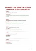 GEORGETTE'S LMR PMHNP CERTIFICATION&NewLine;EXAM LATEST UPDATED 100&percnt; VERIFIED