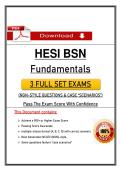 HESI BSN Exam Fundamentals &ndash; &lpar;2026&sol;2027&rpar; Actual Questions&comma; Verified Answers with Rationales &vert; Guarantee Pass
