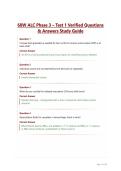 68W ALC Phase 3 &ndash; Test 1 Verified Questions & Answers Study Guide&period;