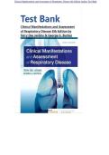Test Bank for Clinical Manifestations and Assessment of Respiratory Disease&comma; 8th Edition by Terry Des Jardins & George G&period; Burton&vert;&vert;ISBN 978-0323553698&vert;&vert;Latest Edition&period;&NewLine;