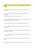 PRIVATE SECURITY FINAL EXAM &vert;&vert; ERROR-FREE ANSWERS 100&percnt;&period;