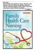 FULL TEST BANK For Family Health Care Nursing&colon; Theory&comma; Practice&comma; and Research Seventh Edition by Melissa Robinson PhD Latest Update Graded A&plus;&NewLine;