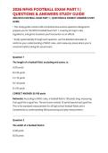2026 NFHS FOOTBALL EXAM PART 1 &vert; QUESTIONS & ANSWERS STUDY GUIDE