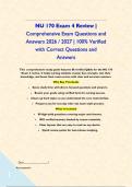 NU 170 Exam 4 Review &vert; Comprehensive Exam Questions and Answers 2026 &sol; 2027 &vert; 100&percnt; Verified with Correct Questions and Answers&NewLine;