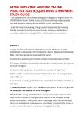 ATI RN PEDIATRIC NURSING ONLINE PRACTICE 2026 B &vert; QUESTIONS & ANSWERS STUDY GUIDE