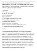 WGU E010 FOUNDATION OF PROGRAMMING &lpar;PYTHON&rpar; OBJECTIVE&NewLine;ASSESSMENT EXAM &ndash; QUESTIONS AND ANSWERS &vert; EXAM TESTBANK WITH&NewLine;VERIFIED AND WELL DETAILED ANSWERS &vert; PLUS RATIONALES &vert; DOWNLOAD&NewLine;AND PASS &vert; LATEST EXAM UPDATE 2026&sol;2027