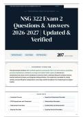 NSG 322 Exam 2 Questions & Answers 2026-2027 Updated & Verified