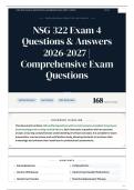 NSG 322 Exam 4 Questions & Answers 2026-2027 Comprehensive Exam Questions