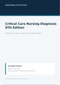 Critical Care Nursing Diagnosis 8th Edition Test Bank &vert; Comprehensive Nursing Questions & Answers