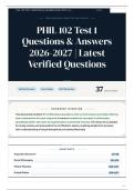 PHIL 102 Test 1 Questions & Answers 2026-2027 Latest Verified Questions