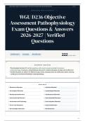 WGU D236 Objective Assessment Pathophysiology Exam Questions & Answers 2026-2027 Verified Questions