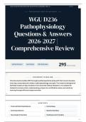 WGU D236 Pathophysiology Questions & Answers 2026-2027 Comprehensive Review