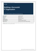 WGU E091 Task 2 CIO Leadership Strategy Report &vert; Building a Successful IT Organization