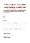 ATI Pharmacology Proctored Exam 2025&sol;2026 Test Bank &ndash; Questions & Answers with Detailed Rationales &vert; Verified Exam Prep &vert; Complete Nursing Pharmacology Review &vert; Latest Update