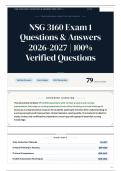 NSG 3160 Exam 1 Questions & Answers 2026-2027 100&percnt; &vert; Verified Questions