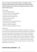 WGU C214 FINANCIAL MANAGEMENT OBJECTIVE ASSESSMENT EXAM &NewLine;QUESTIONS AND ANSWERS &vert; EXAM TESTBANK WITH VERIFIED AND WELL&NewLine;DETAILED ANSWERS &vert; PLUS RATIONALES &vert; DOWNLOAD AND PASS &vert; LATEST&NewLine;EXAM UPDATE 2026&sol;2027