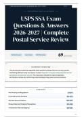 USPS SSA Exam Questions & Answers 2026-2027 Complete Postal Service Review