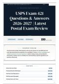 USPS Exam 421 Questions & Answers 2026-2027 Latest Postal Exam Review
