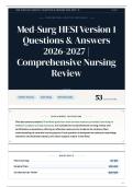 Med-Surg HESI Version 1 Questions & Answers 2026-2027 Comprehensive Nursing Review