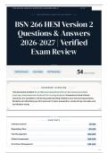BSN 266 HESI Version 2 Questions & Answers 2026&sol;2027 Verified Exam Review