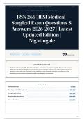 BSN 266 HESI Medical-Surgical Exam Questions & Answers 2026&sol;2027 Latest Updated Edition Nightingale