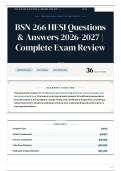 BSN 266 HESI Questions & Answers 2026&sol;2027 Complete Exam Review