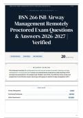 BSN 266 ISB Airway Management Remotely Proctored Exam Questions & Answers 2026&sol;2027 Verified