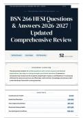 BSN 266 HESI Questions & Answers 2026&sol;2027 Updated Comprehensive Review