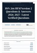 BSN 266 HESI Version 2 Questions & Answers 2026&sol;2027 Latest Verified Questions