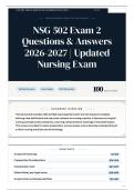 NSG 502 Exam 2 Questions & Answers 2026-2027 Updated Nursing Exam