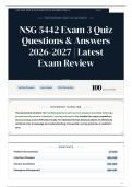 NSG 5442 Exam 3 Quiz Questions & Answers 2026-2027 Latest Exam Review