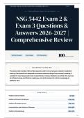 NSG 5442 Exam 2 & Exam 3 Questions & Answers 2026-2027 Comprehensive Review