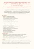 Massachusetts Commercial Pesticide Applicator Core Exam&NewLine;Prep Document &vert; 2026&sol;2027 Edition &vert; 200 Verified Questions -&NewLine;130 Questions with Answers&NewLine;
